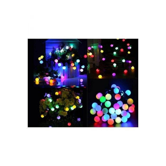 Özel Üretim Dekoratif Süsleme Parti Aydınlatma 5 Metre 28 Led Pilli Rgb Karışık Renkli Mini Top Led