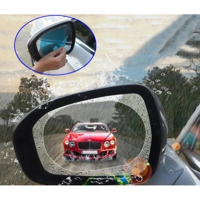 Özel Üretim Nano Hidrofilik Su İtici Buğu Önleyici Oto Araba Yan Ayna Yağmur Kaydırıcı Film Çift