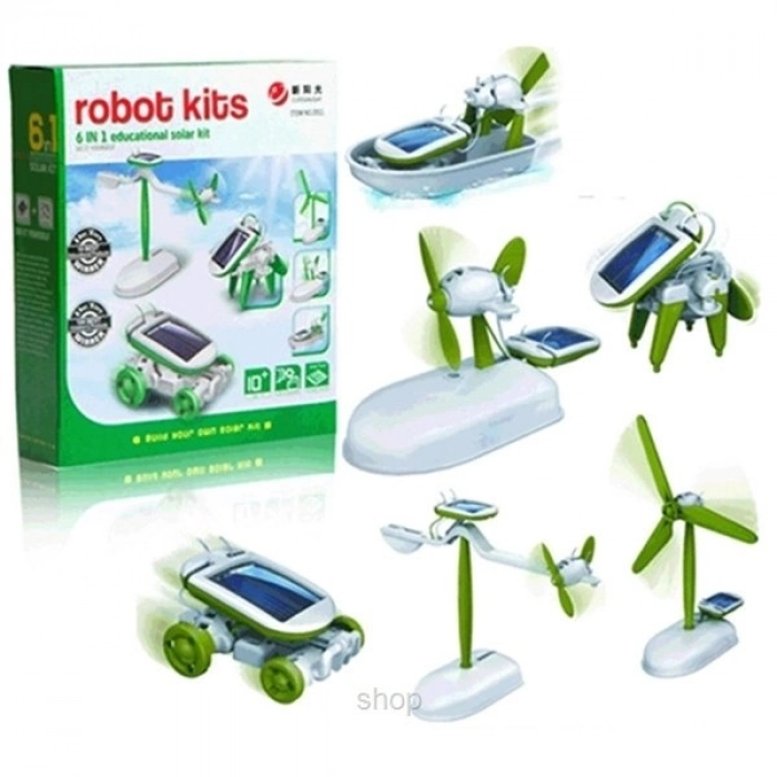 Özel Üretim STEM Robotik Kodlama Solar Kit Deney Seti Güneş Enerjili Robot Oluşturma Seti 6 in 1