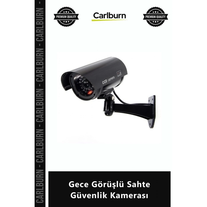 Özel Üretim Dome Tipi Gerçekçi Görünüm Led Işıklı Caydırıcı Gece Görüşlü Sahte Güvenlik Kamerası
