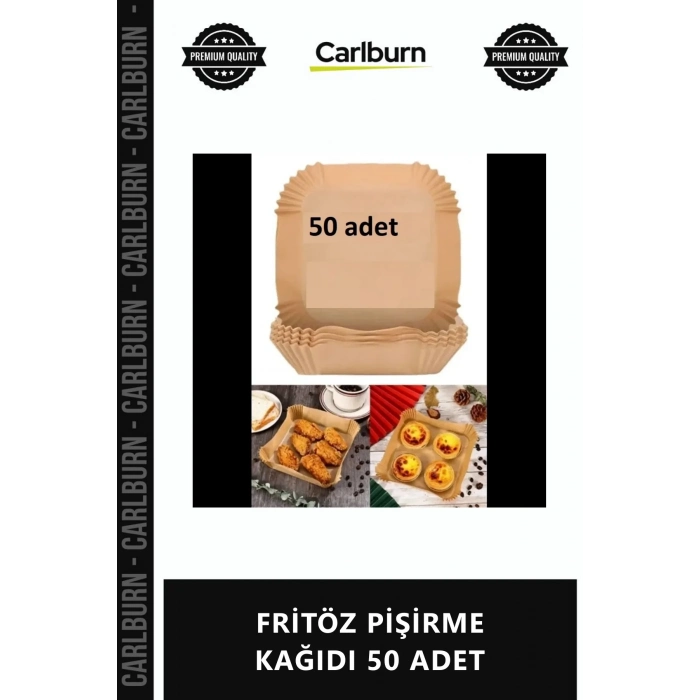 #Airfryer Uyumlu Yağ Geçirmez Yapışmaz Yanmaz Kesilmiş FRİTÖZ PİŞİRME KAĞIDI 50 ADET
