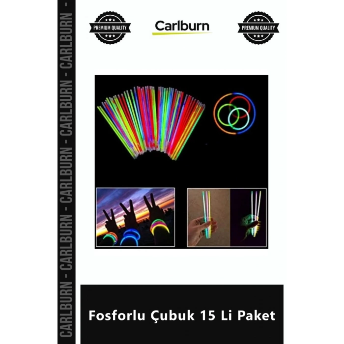 Özel Üretim Glow Stick Parti Konser Eğlence Kamp Düğün Kırılan Neon Renkli Fosforlu Çubuk 15 Li Pake