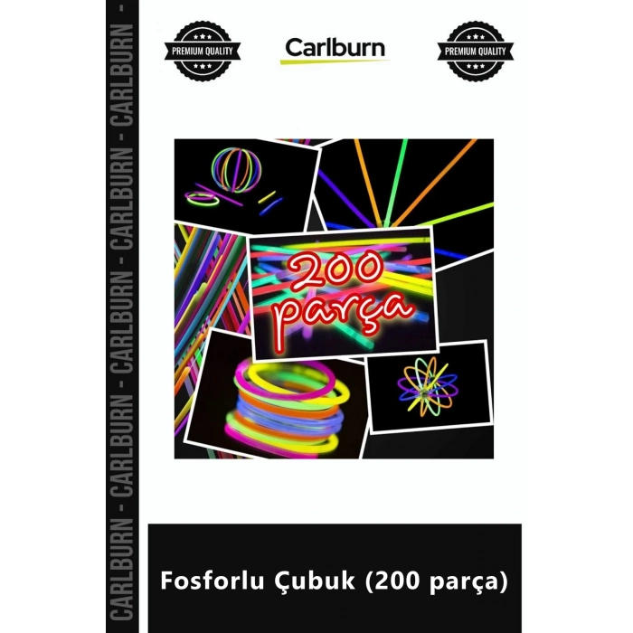 Özel Üretim Glow Stick Rengarenk Kırılan Işıklı Parti Konser Eğlence Seti Fosforlu Çubuk 200 parça