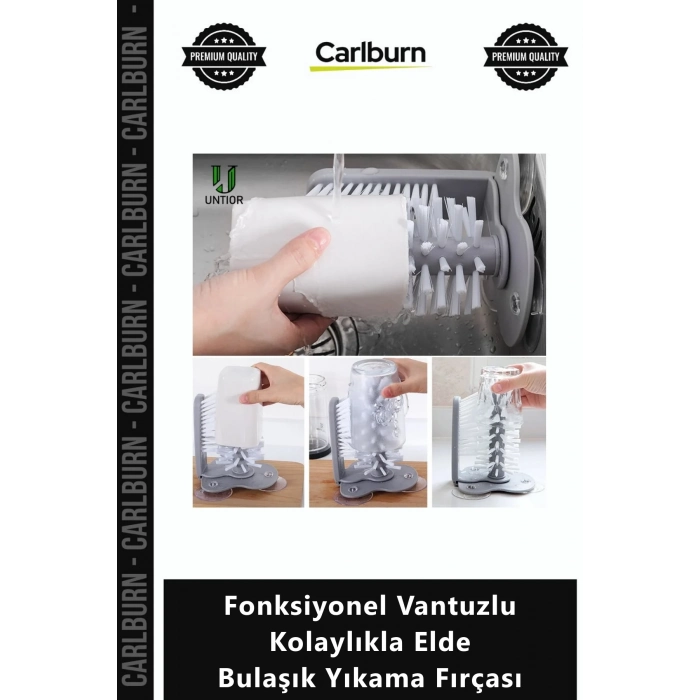 Özel Üretim Mutfak Lavabo Bardak Temizleme Fonksiyonel Vantuzlu Kolaylıkla Elde Bulaşık Yıkama Fırça