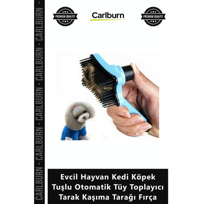 Özel Üretim Pratik Evcil Hayvan Kedi Köpek Tuşlu Otomatik Tüy Toplayıcı Tarak Kaşıma Tarağı Fırça