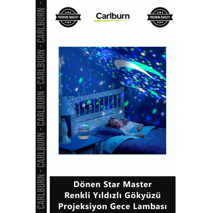 Özel Üretim Dekoratif Pilli USB Dönen Star Master Renkli Yıldızlı Gökyüzü Projeksiyon Gece Lambası