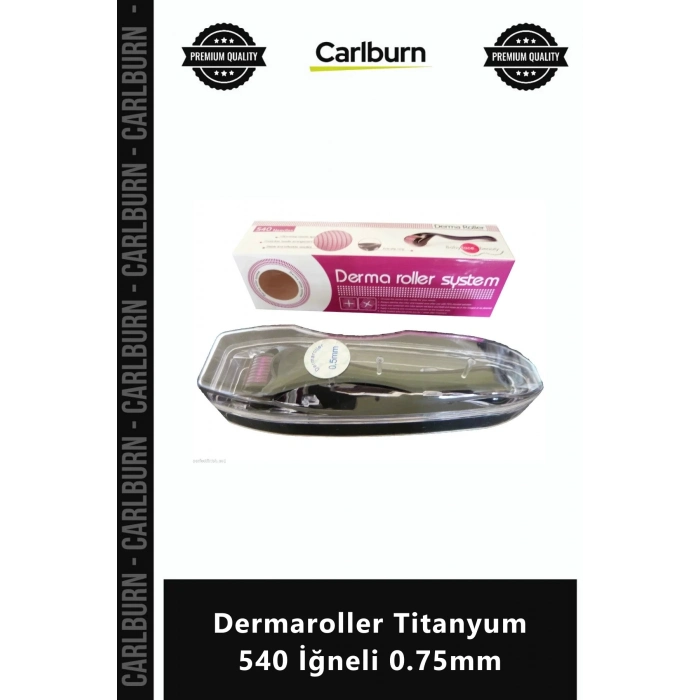 Özel Üretim Cilt Yenileyici Leke Karşıtı Mesoroller Bakım Dermaroller Titanyum 540 İğneli 075mm