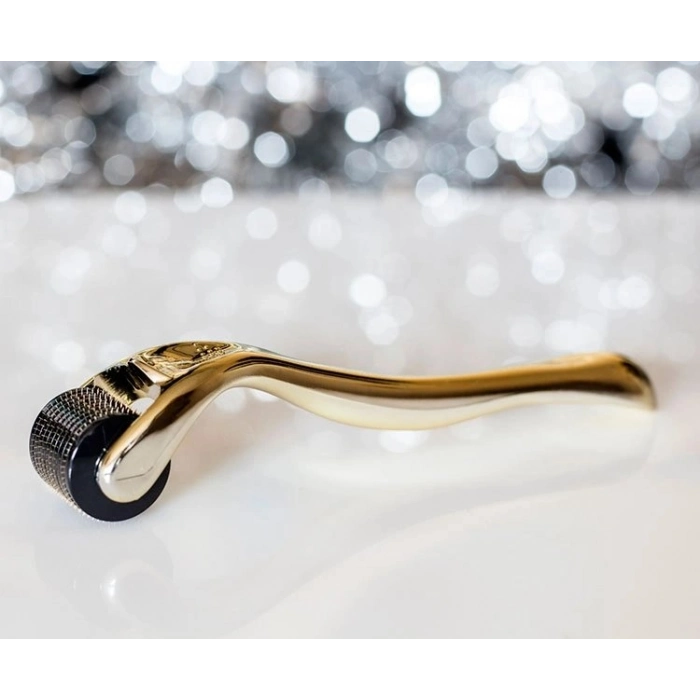 Özel Üretim Mesoroller Microneedling Akne Leke Karşıtı Dermaroller Gold 540 Titanyum İğneli 05mm