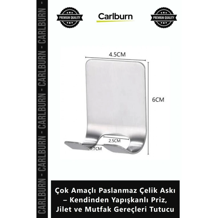 #Pratik Çok Amaçlı Paslanmaz Çelik Askı Kendinden Yapışkanlı Priz Jilet Mutfak Gereçleri Tutucu