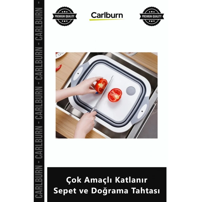 Özel Üretim Sebze Meyve Yıkama Süzgeci Kesme Panosu Çok Amaçlı Katlanır Sepet Doğrama Tahtası