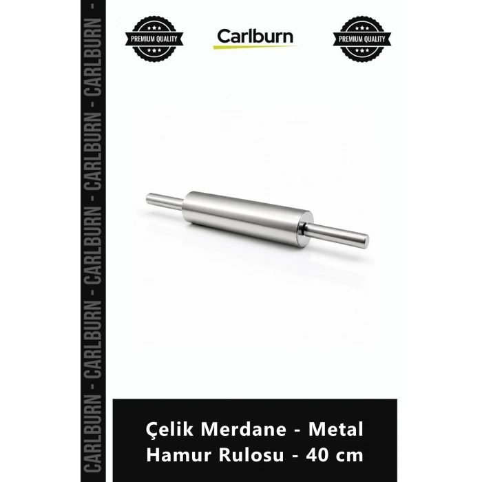 Özel Üretim Profesyonel Hijyenik Paslanmaz Hamur Açma Çelik Merdane Metal Hamur Rulosu 40 cm
