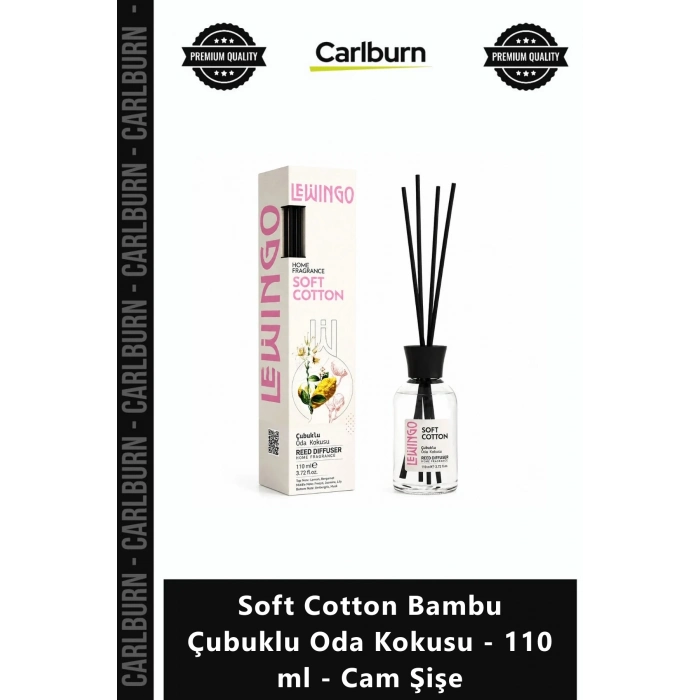 Özel Üretim Lüks Kalıcı Koku Esansı Ev Soft Cotton Bambu Çubuklu Oda Kokusu 110 ml Cam Şişe