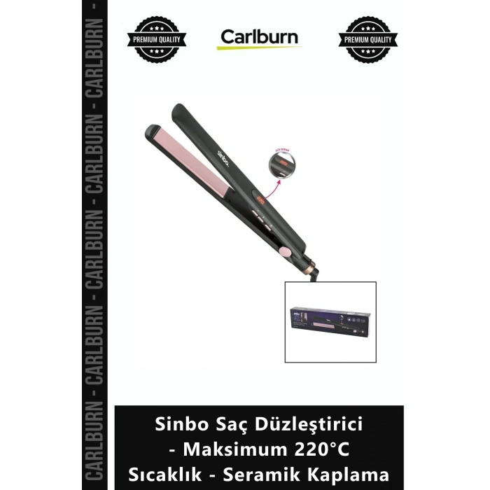 Özel Üretim Profesyonel Hızlı Sinbo Saç Düzleştirici Maksimum 220°C Sıcaklık Seramik Kaplama