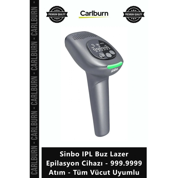 Özel Üretim Ağrısız 9 Kademe Sinbo IPL Buz Lazer Epilasyon Cihazı 9999999 Atım Tüm Vücut Uyumlu