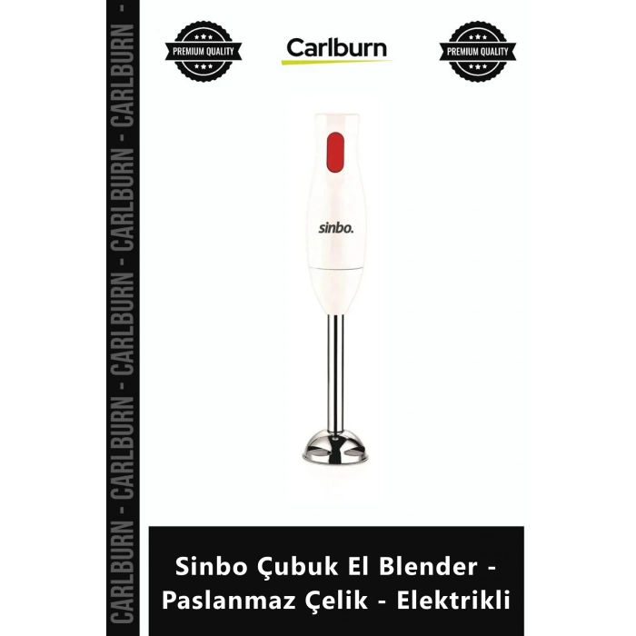 Özel Üretim Mutfak Metal Hızlı Karıştırıcı Sinbo Çubuk El Blender Paslanmaz Çelik Elektrikli