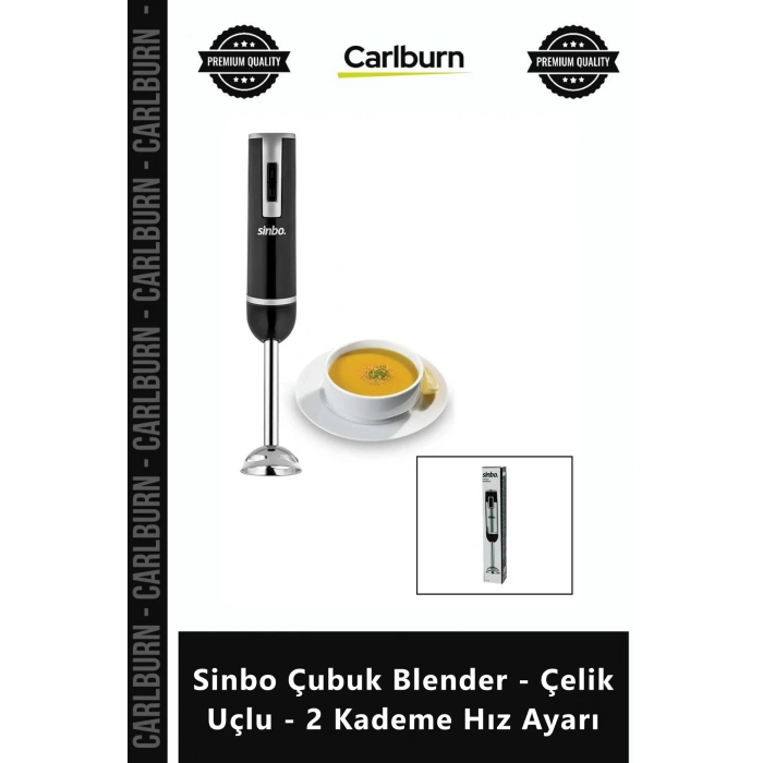 Özel Üretim Ergonomik Sağlam Karıştırıcı Sinbo Çubuk Blender Çelik Uçlu 2 Kademe Hız Ayarı