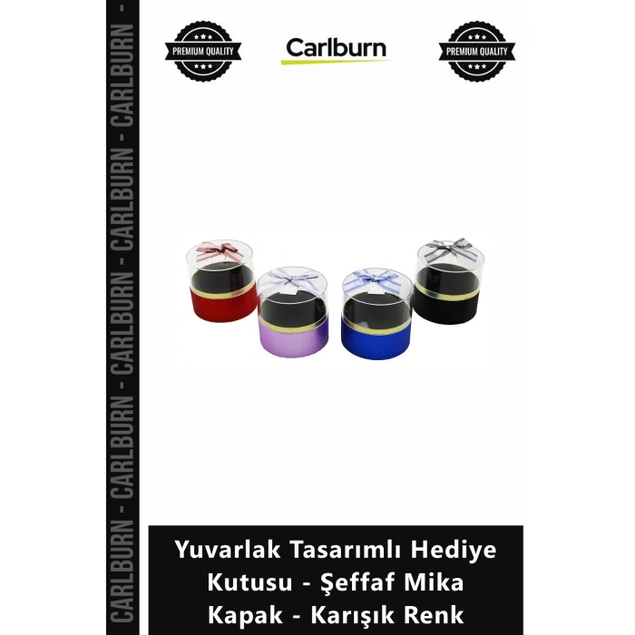 Özel Üretim Karton Şık Sunum Yuvarlak Tasarımlı Hediye Kutusu Şeffaf Mika Kapak Karışık Renk