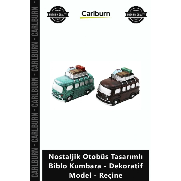 Özel Üretim Hediyelik Retro Şık Nostaljik Otobüs Tasarımlı Biblo Kumbara Dekoratif Model Reçine