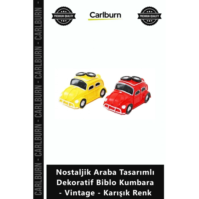 Özel Üretim Retro Obje Nostaljik Araba Tasarımlı Dekoratif Biblo Kumbara Vintage Karışık Renk