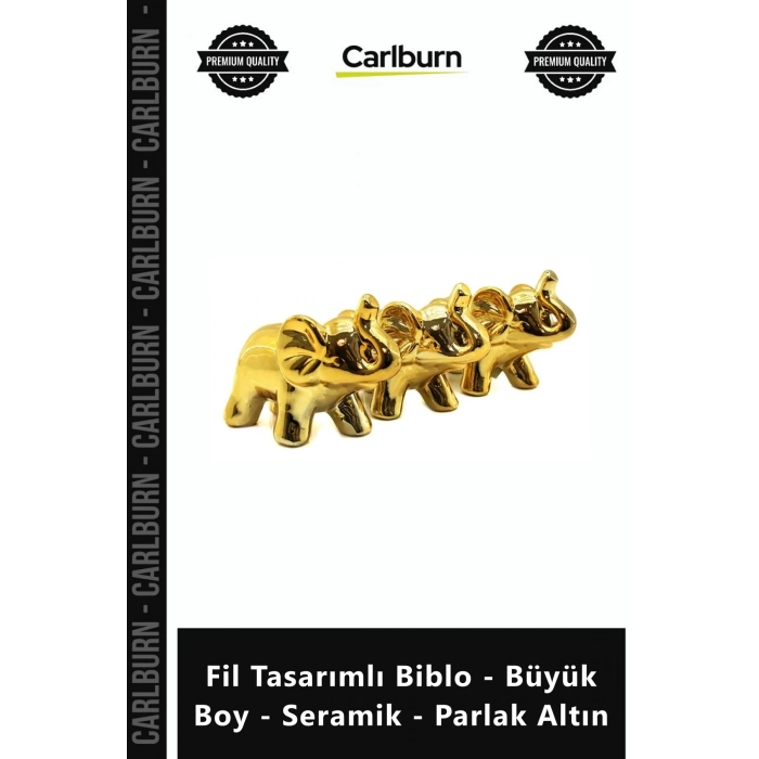 Özel Üretim Lüks Dekoratif Modern Gold Obje Hediye Fil Tasarımlı Biblo Büyük Boy Seramik Parlak Altı