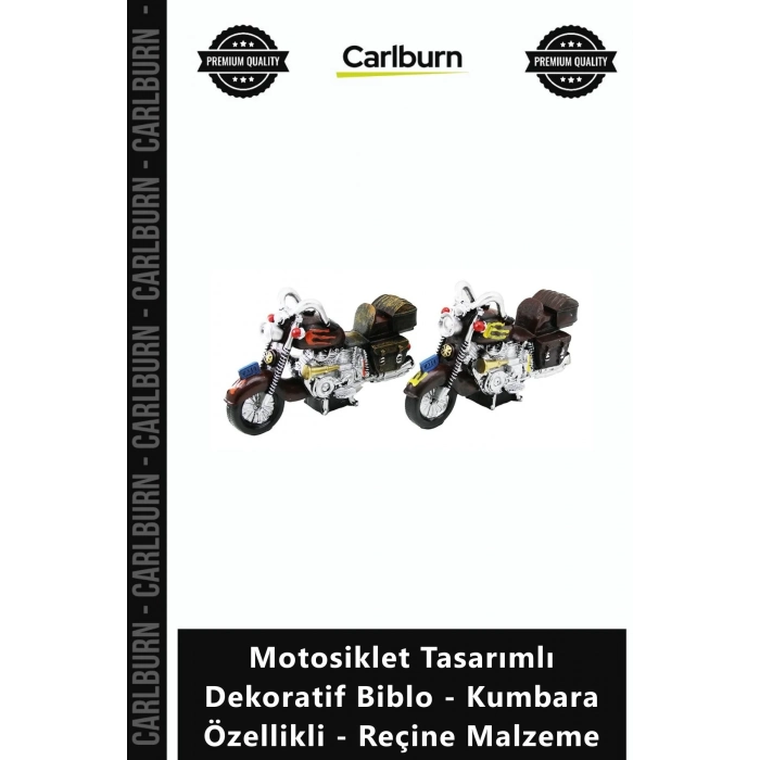 Özel Üretim Klasik Vintage Motosiklet Tasarımlı Dekoratif Biblo Kumbara Özellikli Reçine Malzeme