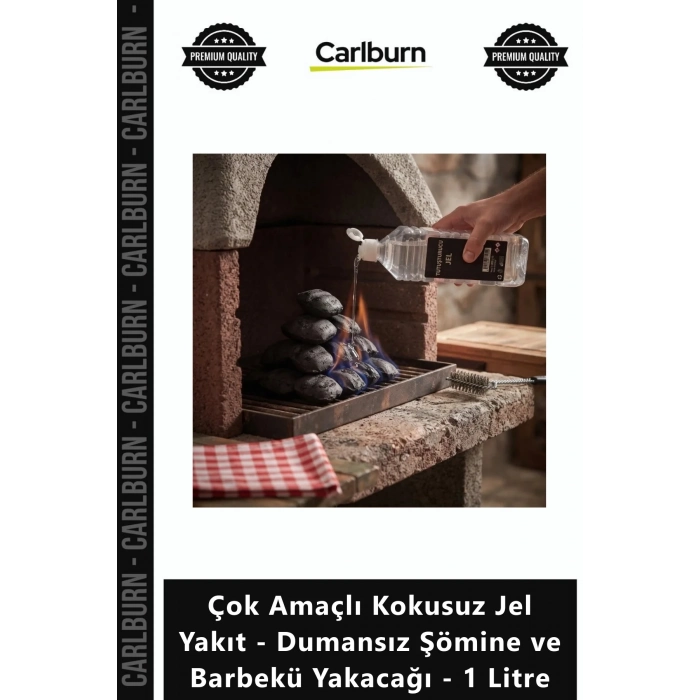 Özel Üretim Saf Temiz Çok Amaçlı Kokusuz Jel Yakıt Dumansız Şömine Barbekü Yakacağı 1 Litre