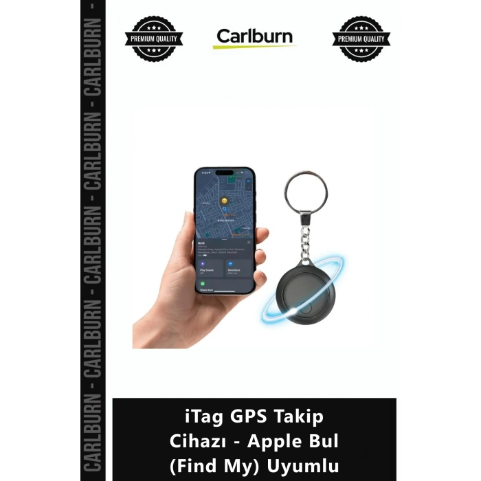 Özel Üretim Siyah Akıllı Anahtarlık Cüzdan Takibi iTag GPS Takip Cihazı Apple Bul Find My Uyumlu