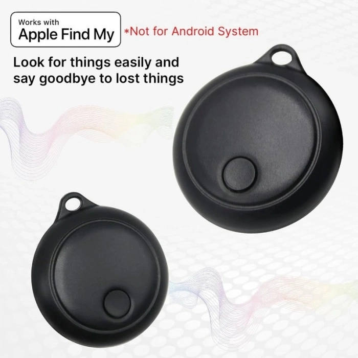 Özel Üretim Siyah Akıllı Anahtarlık Cüzdan Takibi iTag GPS Takip Cihazı Apple Bul Find My Uyumlu