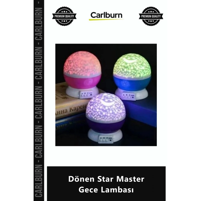 Özel Üretim RGB Projeksiyon Tavan Yıldız Işığı Bebek Odası Dekoratif Dönen Star Master Gece Lambası