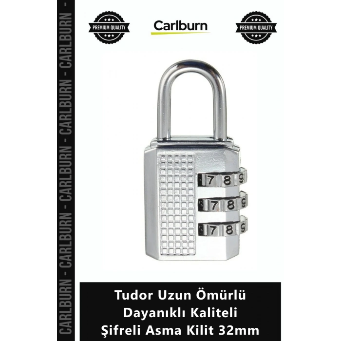 Özel Üretim Güvenlik Çelik Emniyet Tudor Uzun Ömürlü Dayanıklı Kaliteli Şifreli Asma Kilit 32mm