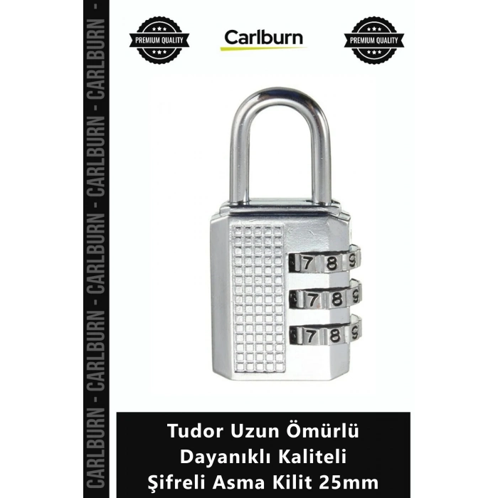 Özel Üretim Güvenli Koruma Çelik Yapı Tudor Uzun Ömürlü Dayanıklı Kaliteli Şifreli Asma Kilit 25mm