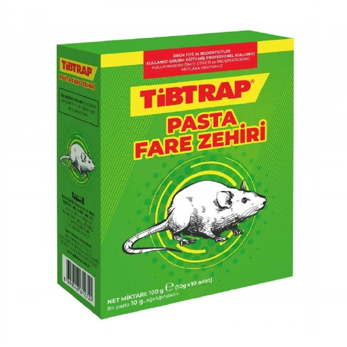 Özel Üretim Kemirgen Sıçan Mücadelesi Etkili Güçlü İstasyon Tipi Tibtrap Fare Zehiri Pasta 100 g