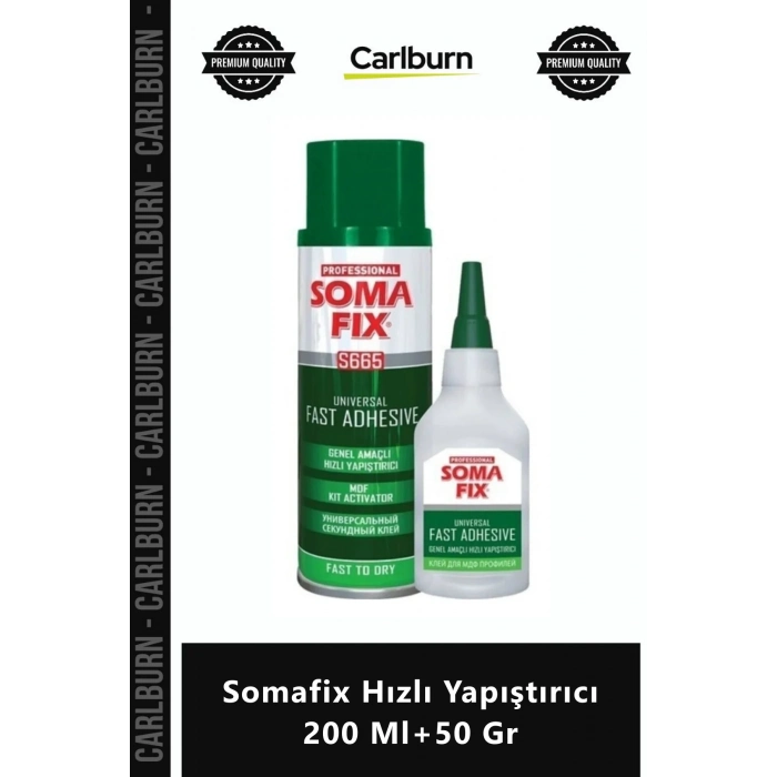 Özel Üretim Profesyonel Ahşap Mermer Metal Plastik Güçlü Somafix Hızlı Yapıştırıcı 200 Ml+50 Gr