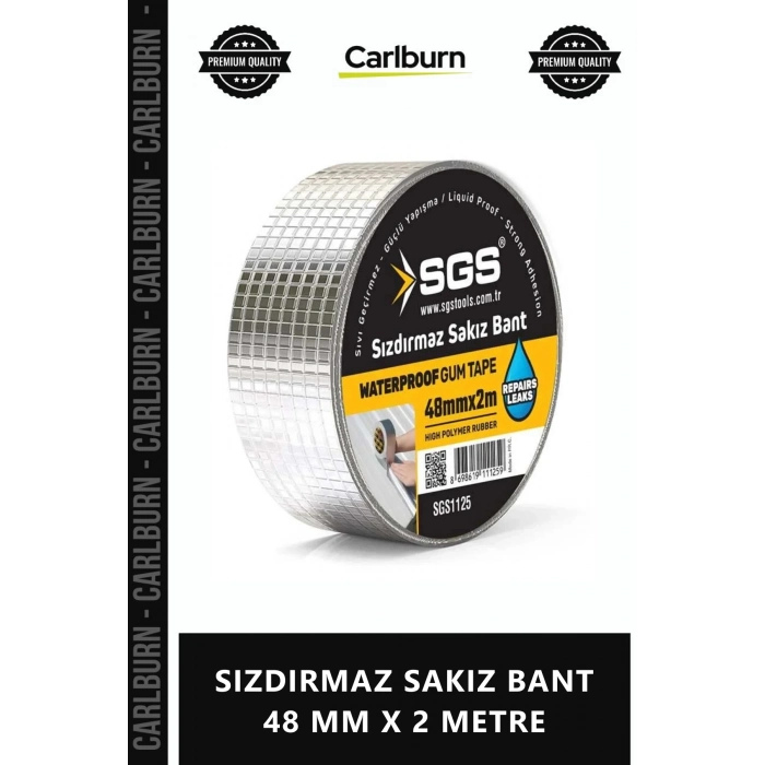 Özel Üretim Butil Mastik Yüksek Yapışkanlı Su Yalıtım Tamir SIZDIRMAZ SAKIZ BANT 48 MM X 2 METRE