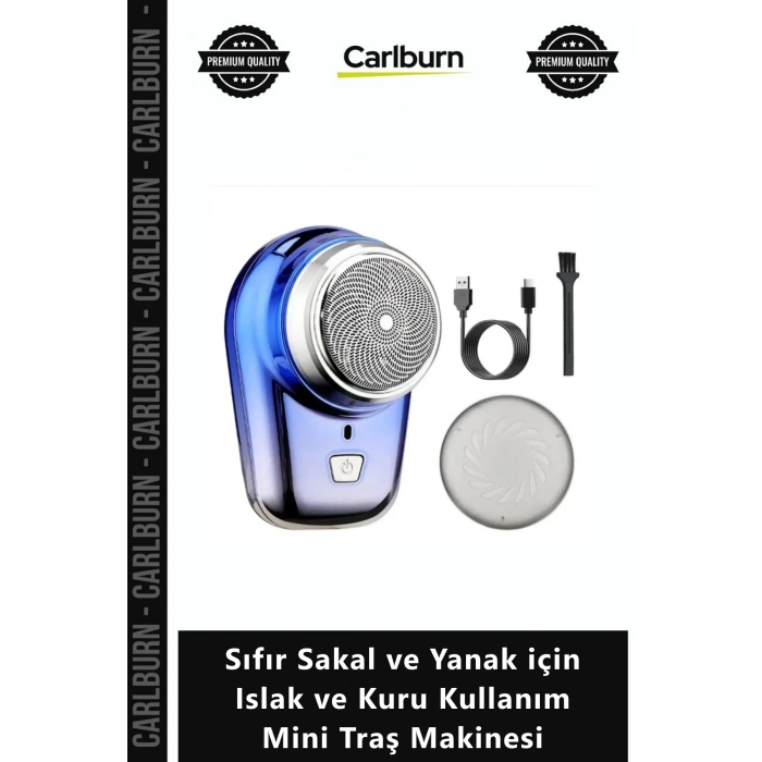 Özel Üretim Erkek Günlük Şarjlı Sıfır Sakal Yanak Islak Kuru Kullanım Mini Traş Makinesi
