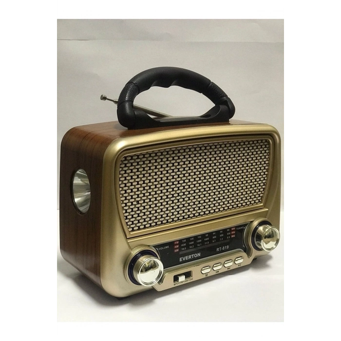 Özel Üretim Everton Şarjlı Radyo Bluetooth Rt819 Güneş Enerjili Nostaljik Fmauxusb Müzik Çalar