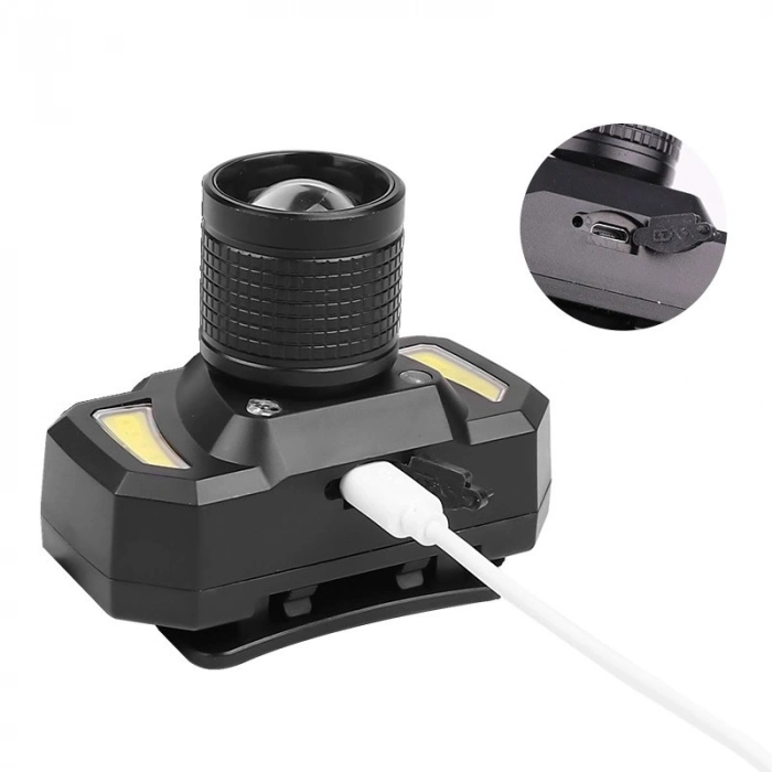 Özel Üretim PeakStar PS2047 Şarj Edilebilir 600 Lümen Hareket Sensörlü XPE COB LED Kafa Lambası