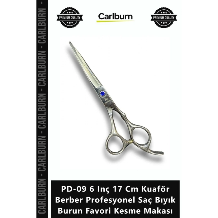 Özel Üretim Çelik PD09 6 Inç 17 Cm Kuaför Berber Profesyonel Saç Bıyık Burun Favori Kesme Makası