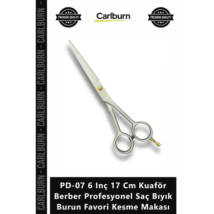 Özel Üretim Çelik PD07 6 Inç 17 Cm Kuaför Berber Profesyonel Saç Bıyık Burun Favori Kesme Makası