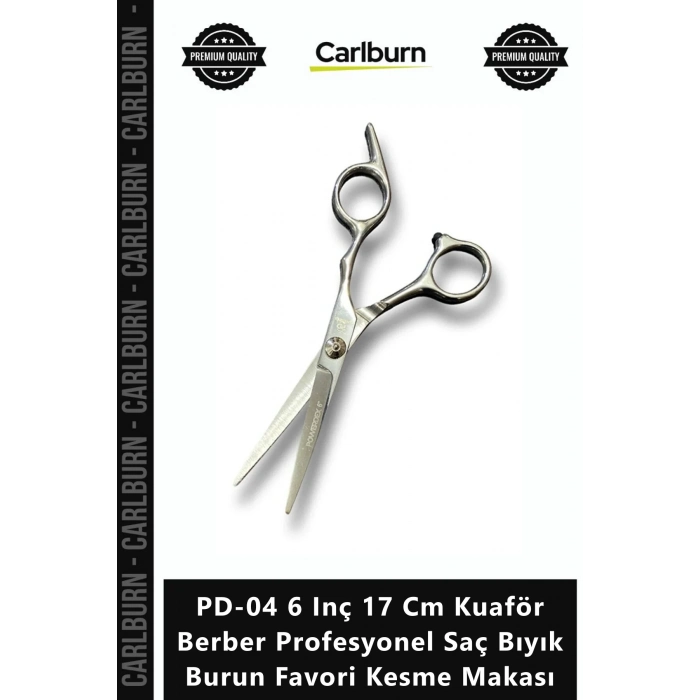Özel Üretim Çelik PD04 6 Inç 17 Cm Kuaför Berber Profesyonel Saç Bıyık Burun Favori Kesme Makası