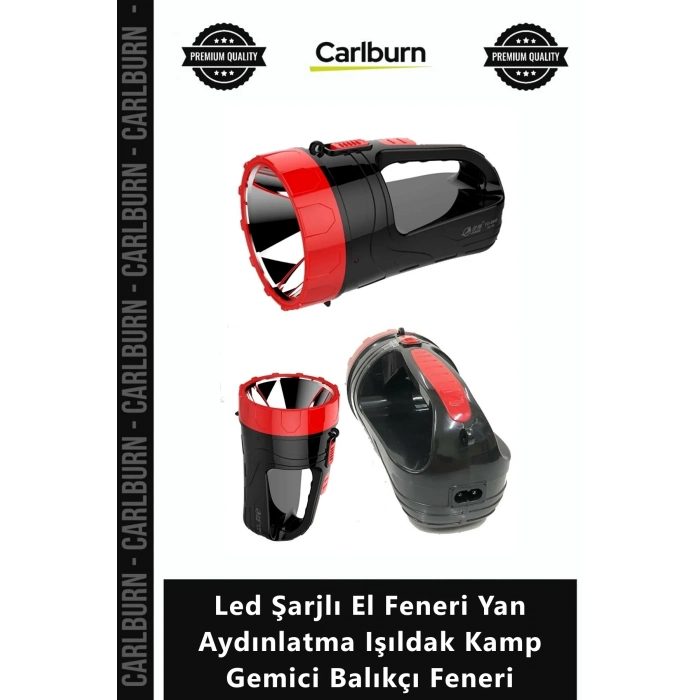 Özel Üretim Ultra Güçlü 15W Led Şarjlı El Feneri Yan Aydınlatma Işıldak Kamp Gemici Balıkçı Feneri