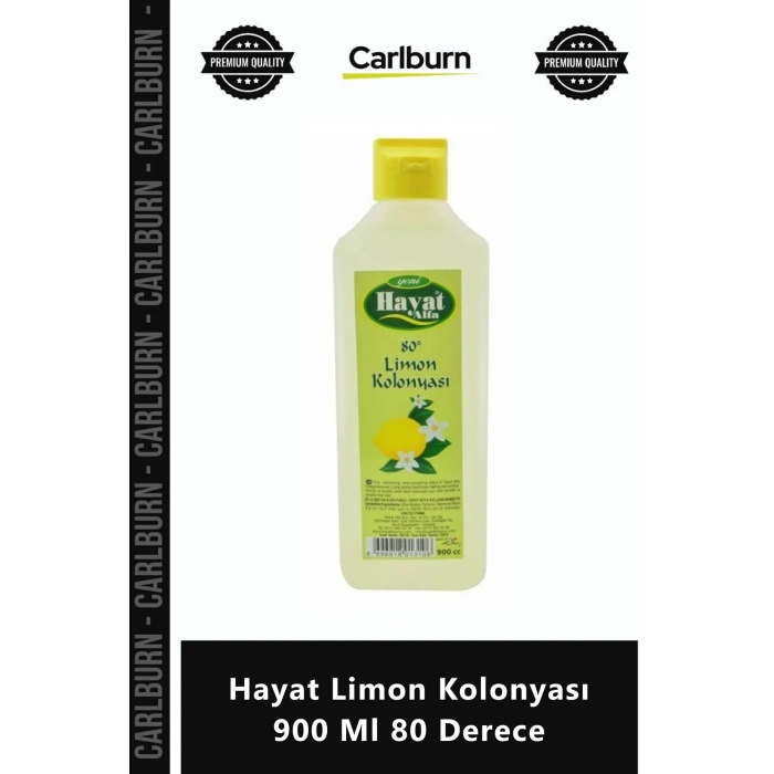 Özel Üretim Kaliteli Ferahlatıcı Hijyenik Geleneksel Esanslı Hayat Limon Kolonyası 900 Ml 80 Derece