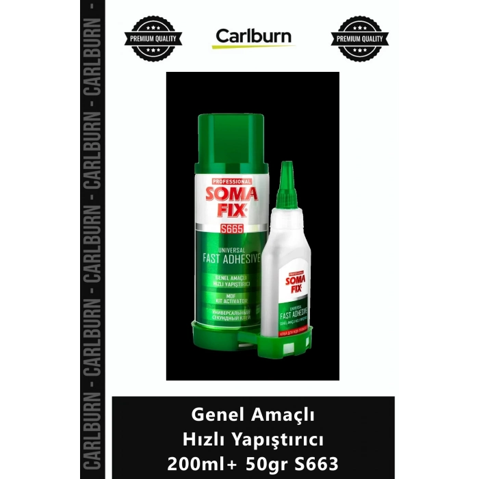 Özel Üretim Somafix MDF Profil Aktivatörlü Güçlü Genel Amaçlı Hızlı Yapıştırıcı 200ml+ 50gr S663