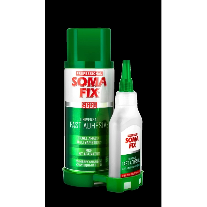 Özel Üretim Somafix MDF Profil Aktivatörlü Güçlü Genel Amaçlı Hızlı Yapıştırıcı 200ml+ 50gr S663