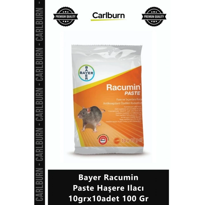 Özel Üretim Fare Sıçan Kovucu Pasta Rodentisit Bayer Racumin Paste Haşere Ilacı 10grx10adet 100 Gr