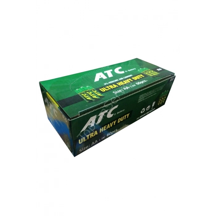 Özel Üretim Uzun Ömürlü Yüksek Kapasite Alkalin Güçlü Ekonomik Büyük Paket ATC Kalem Pil AA 60 Adet