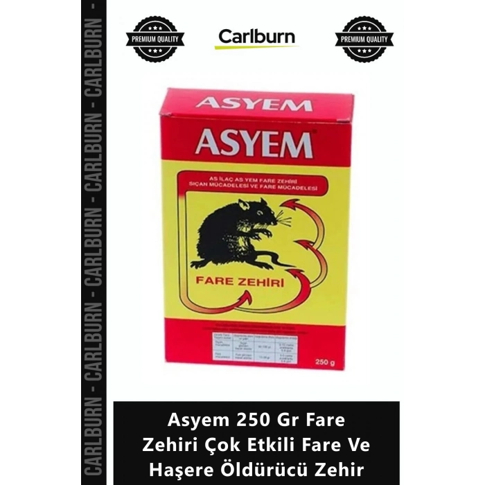 Özel Üretim Hızlı Etkili Güçlü Asyem 250 Gr Fare Zehiri Çok Etkili Fare Haşere Öldürücü Zehir