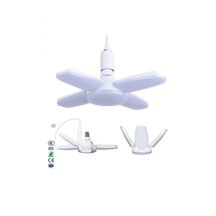 Özel Üretim 60 Watt 6000 Lumen 4 Kollu Katlanır Ampul 4 Kanatlı Katlanabilir Enerji Tasarruflu Led A