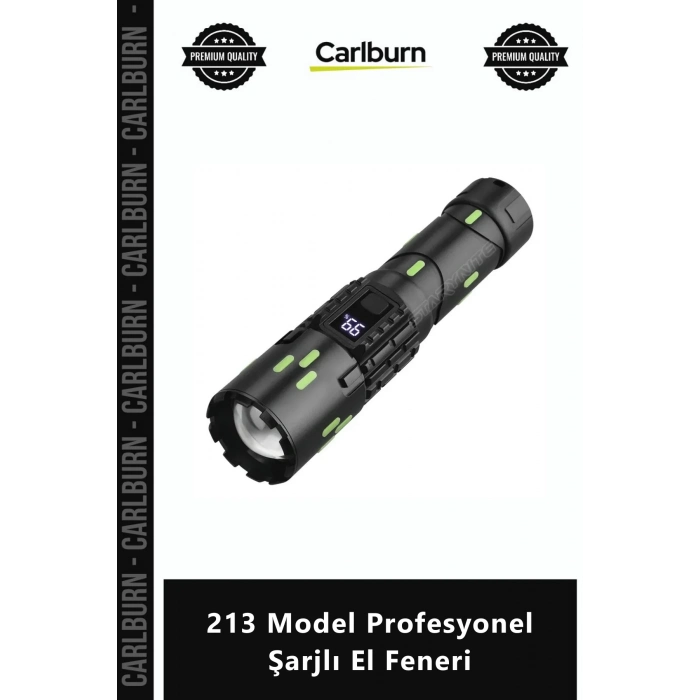 Özel Üretim 20W LED Telescopic Zoom TypeC Şarjlı Su Geçirmez 213 Model Profesyonel Şarjlı El Feneri
