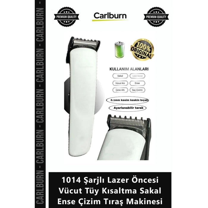 Özel Üretim Metal Tasarım 1014 Şarjlı Lazer Öncesi Vücut Tüy Kısaltma Sakal Ense Çizim Tıraş Makines
